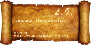 Laudesz Innocencia névjegykártya